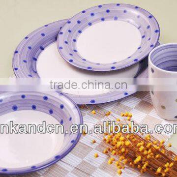 KC-00181/ceramic round dinner set/round shape/decal lace