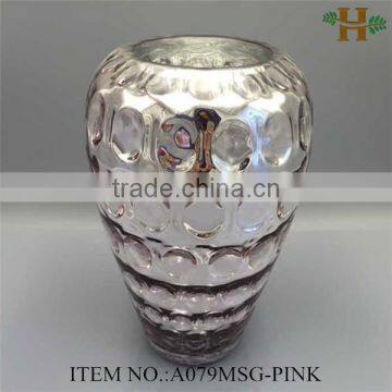 handblown plating colors glass vase cheap