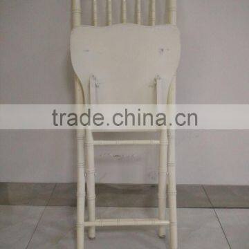Antique White Wood Folding up Chair photo-2