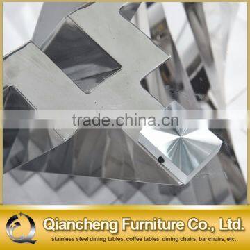 Fashion Stainless Steel Dining Table With Glass Modern Furniture photo-4