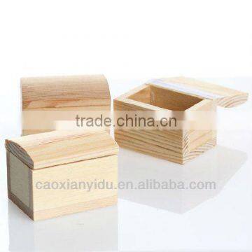 Unfinished Natural Wooden Chest Boxes for Miniatures, Crafting and Designing