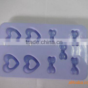 Bow tie and heart design 100% FDA/LFGB food grade ice-tray ice mold