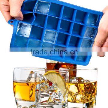 New product 24 checks silicone ice cube tray