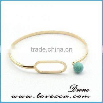 Single Bangle Wholesale Fashion Jewelry Wire Gemstone Bracelet photo-4