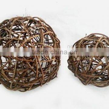 RH-YF25 Christmas Home Decorative Weaving Natural Round Rattan Balls photo-2