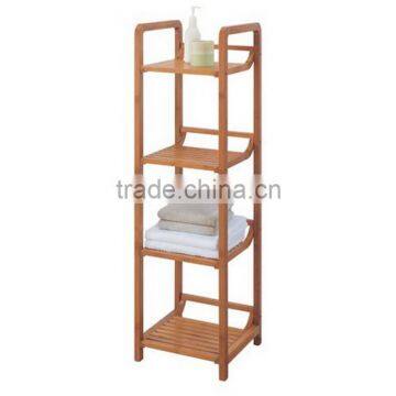 3-Tier Corner Bamboo Bathroom Storage Shelf photo-2