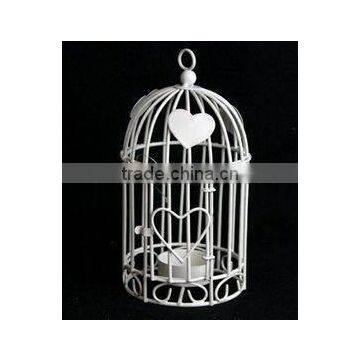 metal bird cage tea light candle holder