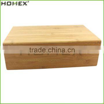 Eco-friendly Personalized Solid Bamboo Tea Box With Bamboo Lid/Homex_Factory photo-2