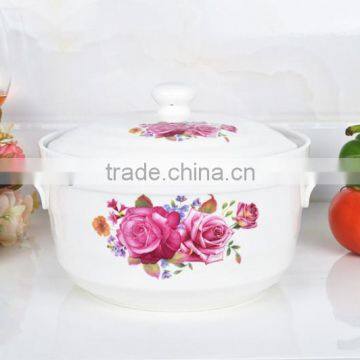 8" Ceramic Microwave Pot With Ceramic Lid photo-2