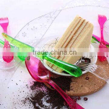 Wholesale Big Plastic Dessert Cake Cutlery Set/plastic Fork Knife Spoon Set ,dinnerware photo-2