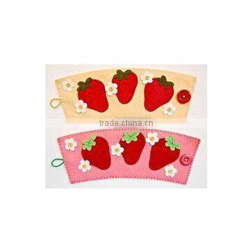 China 2017 hot sale high quality new products home decoration useful items custom wholesale felt clip cup holder