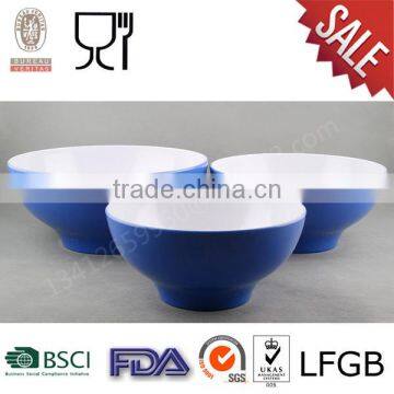 Melamine double color bowl set