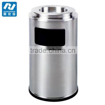 Outdoor stand publicity litter bin with ashtray