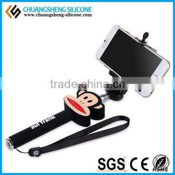 Smart Length Ajustable Silicone Bluetooth Selfie Stick With Cute Cartoon Figures photo-4