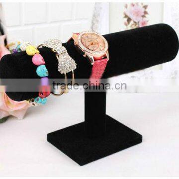 2015 New Fashion Colorful Velvet Single Layer T Shape Bracelet Holder photo-3