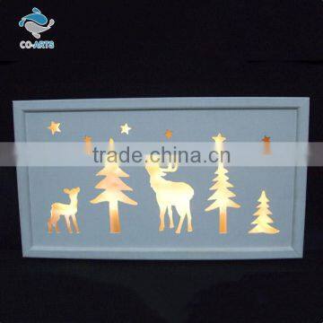 Simple design white rectangle wooden lighting items