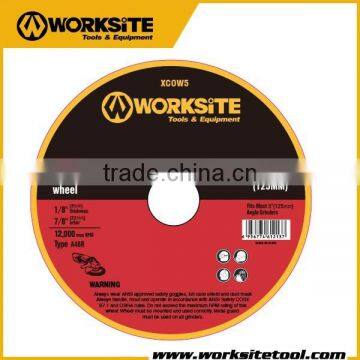 XCOW5 Worksite Brand Accessories 125mm Cut Off Wheel