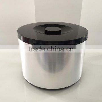 2017 new plastic ice bucket with aluminum finishing