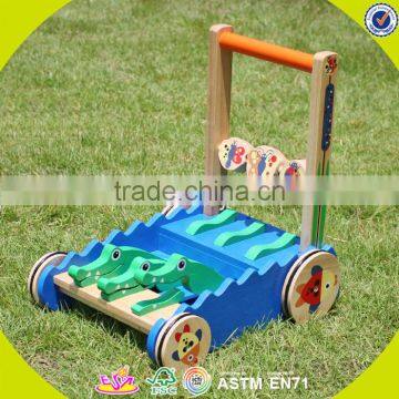 2017 New Design Walker Wooden Baby Push Toys Cartoon Crocodile Wooden Baby Push Toys W16E059 photo-6