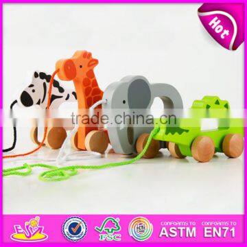 2015 Lovely Wooden Pull Toy for Kids,Best Seller Children Pull Line Toy,High Quality Baby Wooden Toy Pull and Push Toy W05B084 photo-5