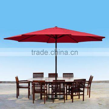 Red 13' FT Feet Steel Outdoor Patio Sunshade Umbrella Deck Gazebo