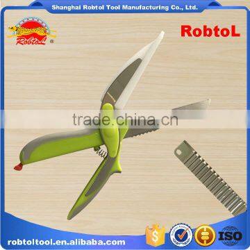 7in 1 Kitchen Clever Scissors Shears Multi Scissors Multi Function Cutter Food Choppers Smart Knife Board Vegetable Slicer photo-3