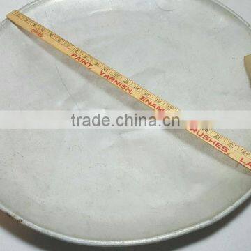 Vintage Round Aluminum Saucer Sled Metal Snow Disc w/ Canvas Strap Handles 25" photo-3