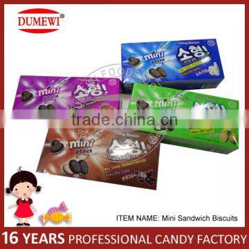 160g Mini Lemon Black Sandwich Biscuits photo-5