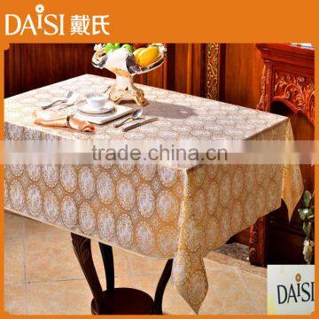 Easy wipe tablecloth PVC oilcloth gold vinyl tablecloth