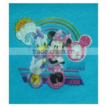 customized heat transfer with glitter effect
