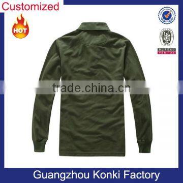 Men Casual Cotton Pique Long Sleeve Polo Shirt photo-2