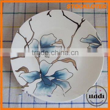 Cheap Stock China plate hotel ceramic Plates closeout inventory, 150806VG