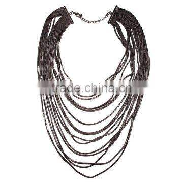 2016 Europe and the United States the New Multilayer Long Thin Chain Necklace photo-5