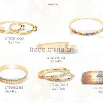 Combo Set Of Jewelry for USD $ 150 With Free Shipping Consists of Three Tone Plated Bangle, Bangle Earrings, Hoops, Rings, Etc. photo-6