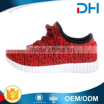 Red mesh EVA insole cotton fabric lining material sport shoes men