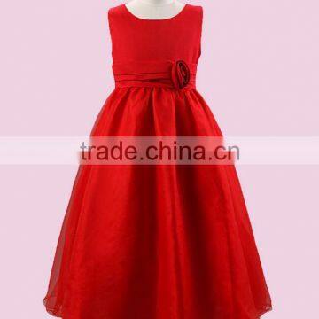 Customized Child Satin Frocks Designs Kids Party Dresses Baby Girl Flower Dress Prom Princess Dress Sleevless photo-5