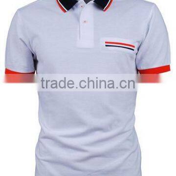Custom Logo Brand Different Color Collar and Cuff Polo Shirt photo-3