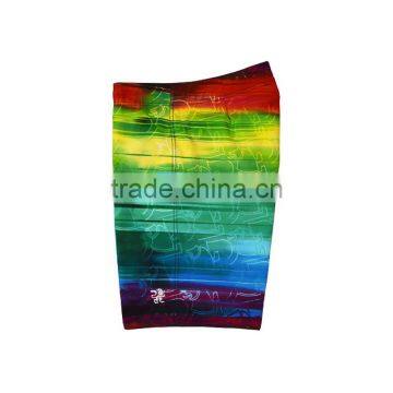 Men Hawaiian Beach Shorts Gradient Printed Polyester Men Beach Short photo-4