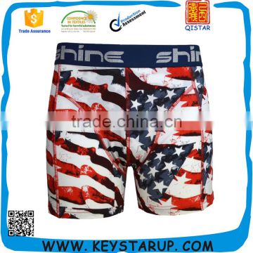 Mens Seamless Boxer Briefs American Flag Boxer Shorts Swimsuit Underwear