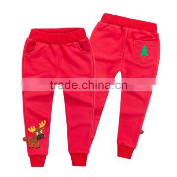 China Supplier Boy Trousers Wholesale100%Cotton Kids Wear Casual Children Embroidery Trouser Pants
