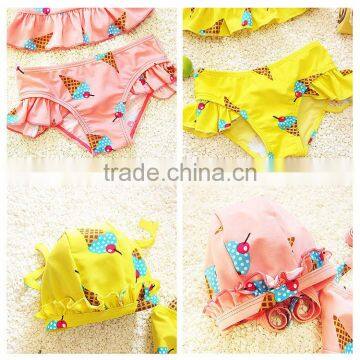 S31353W Factory Wholesale Girls Strap Bikini Swimwear With Flounce photo-4