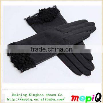 2014 new design warm winter lace woman gloves