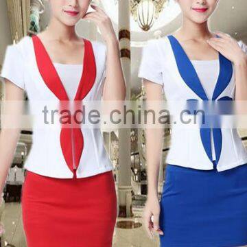 Custom Workwear Apparel Designer Short Skirts Cheap Work Uniforms for Service Lines photo-6