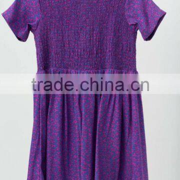 SMOCKING PURPLE COLOUR DRESS