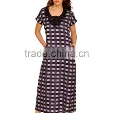 Casual Purple Blended Yoke Gown photo-2