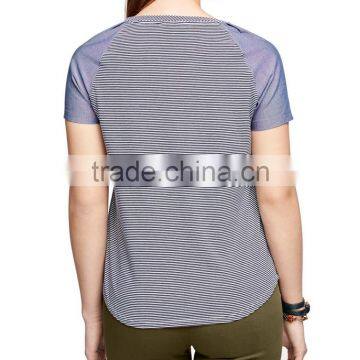 Wholesale Cheap Short Raglan Striped t Shirts photo-5