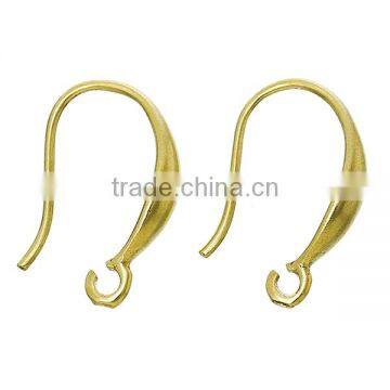 Copper Earring Components Hooks U-shaped Brass Tone 15.0mm x 7.0mm