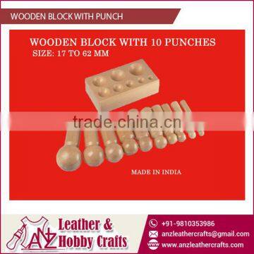 Top Quality Various Shapes Jewellery Tools Wooden Block with Punch