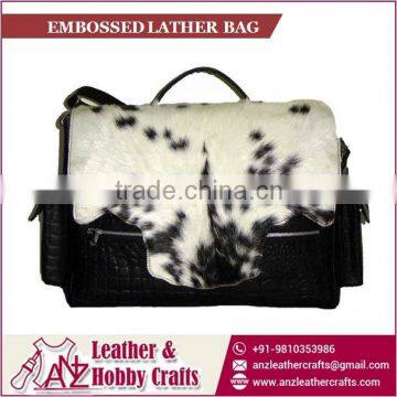 Industrial Grade Top Quality Embossed Lather Bag at Affordable Price