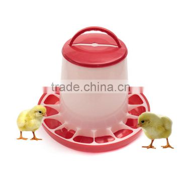 Hot Sale Plastic 169.518.5cm 1.5kg White+Red Plastic Feeder Baby Chicken Chicks Hen Poultry Feeder Lid Handle